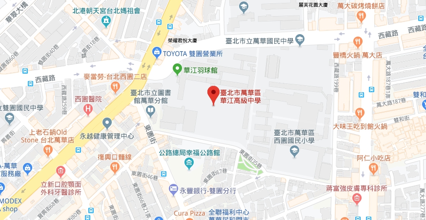 華江高中google map位置圖
